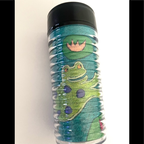 STARBUCKS Thermo-Serv FROGS BY NANCY COFFELT 1999 edition Travel tumbler 12oz - Picture 5 of 9